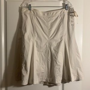 NEW ANN TAYLOR KHAKI BEIGE COTTON/SPANDEX SKIRT SZ. 14